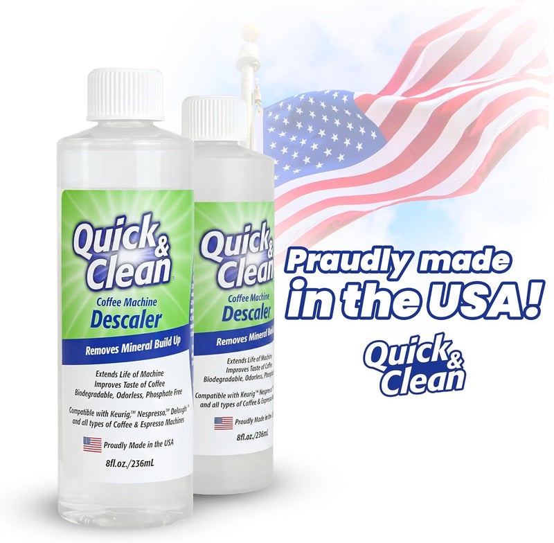 QUICK CLEAN 2-Pack Descaler (4 Total Uses) - Made in the USA - Descaling Solution for Keurig, Nespresso, Ninja, Delonghi, Coffee and Espresso Machines - Image 5
